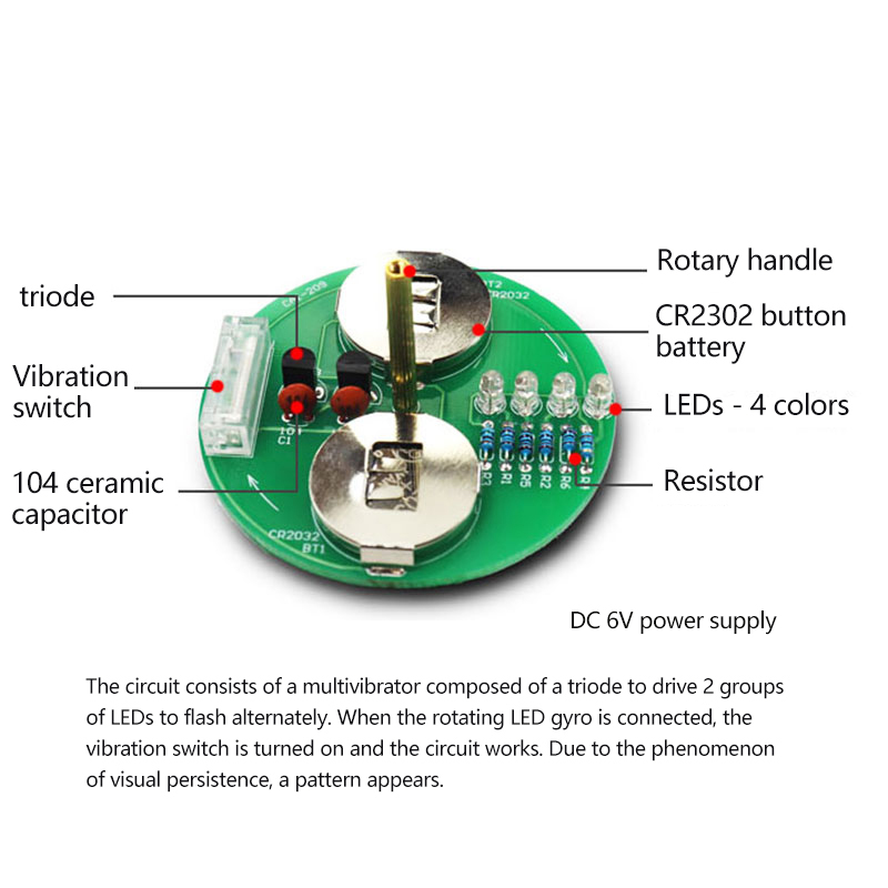 LED Gyro DIY Electronic Kit De - Electronics Repair School review and price