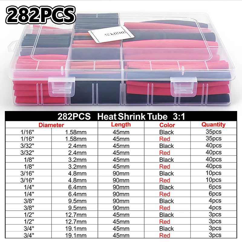 282Pcs Electronic Cable Heat S - Electronics Repair Youtube review and price